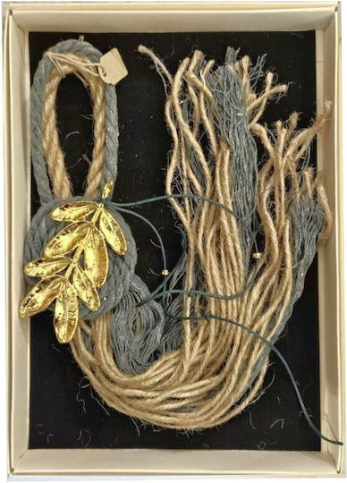 La Belle Maison Handmade Hanging Lucky Charm Olive Branch Multicolour Metal 34cm P1117