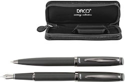 Daco Pen Set with Quill Black in a case