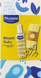 Mustela Beach Baby Waterproof Baby Sunscreen Spray for Face & Body SPF50 200ml & Gift Beach Towel