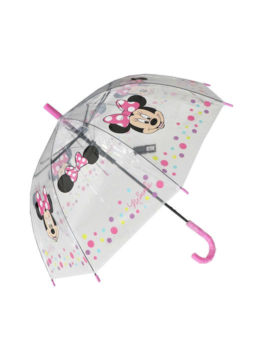 Disney Kids Curved Handle Umbrella Transparent