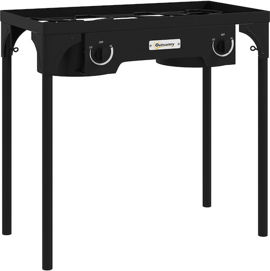 Outsunny Gas Grill for Camping 79x40x73cm