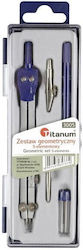 Titanum Plastic Marking Compass with Needle in Gray Case