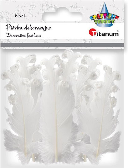 Titanum Aripă de Artizanat Alb Set 6buc