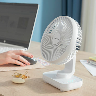 Ventilator portabil reîncărcabil pentru birou Innovagoods Ø5 4'' 3600 Mah 13,3 W