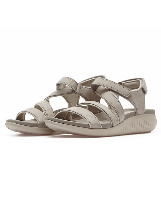 Clarks Damen Flache Sandalen in Gray Farbe