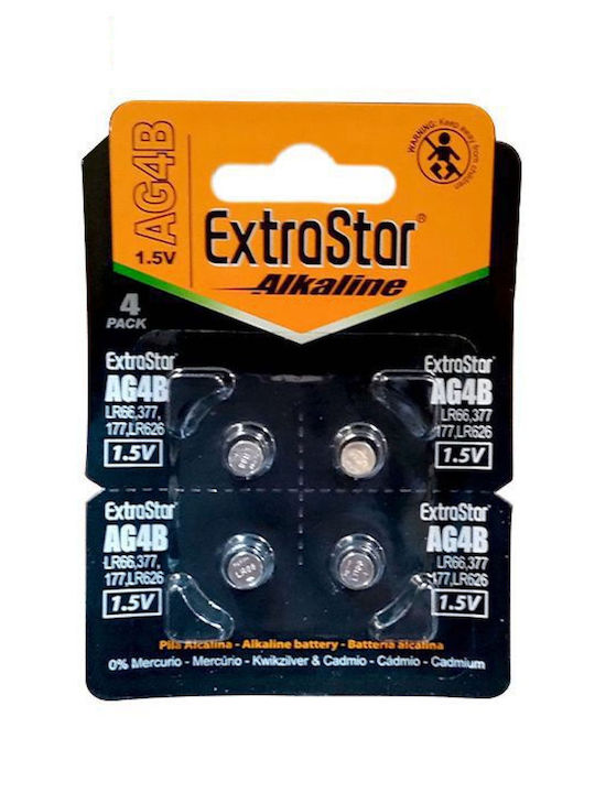 Extrastar Αλκαλικές Μπαταρίες Ρολογιών LR66 1.5V 4τμχ