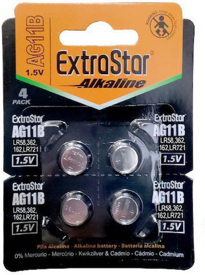 Extrastar Αλκαλικές Μπαταρίες Ρολογιών LR58 1.5V 4τμχ