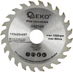 Geko G00100 Cutting Disc Wood Hole Diameter 115mm 1pcs