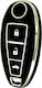 Car Key Cover Case made of with 3 Buttons for Suzuki in Black Color