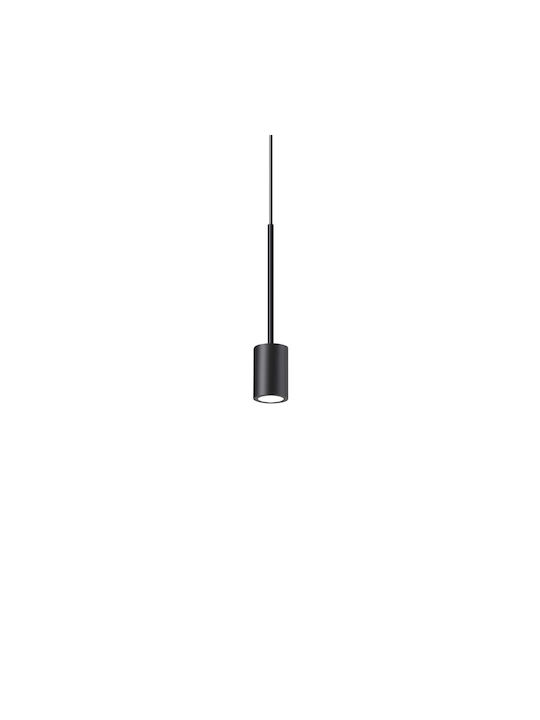 Ideal Lux Pendant Light Single-Light with Warm White Light Black