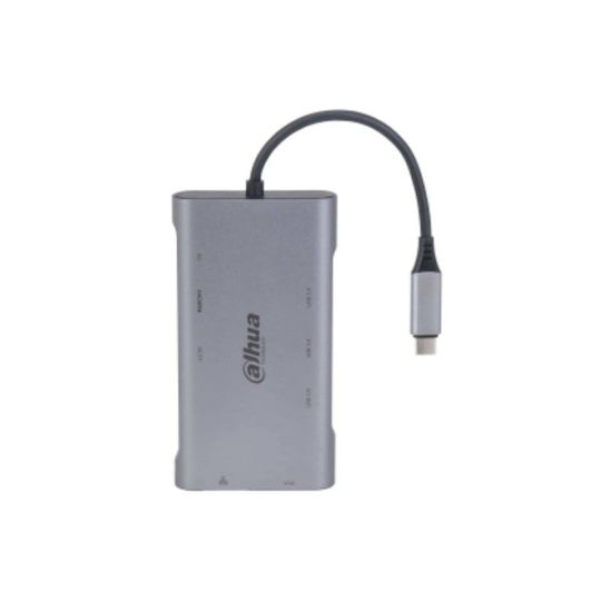 Dahua USB-C Докинг станция с HDMI 4K PD Етърнет Сив (000000000000713327)