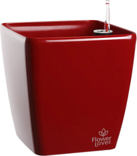Hydrostab Pot Plastic Passion Red 22x22x21cm.
