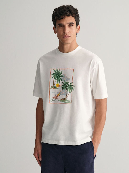 Gant Men's Short Sleeve T-shirt White