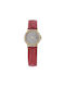 Tetra Watch with Burgundy / Burgundy Leather Strap