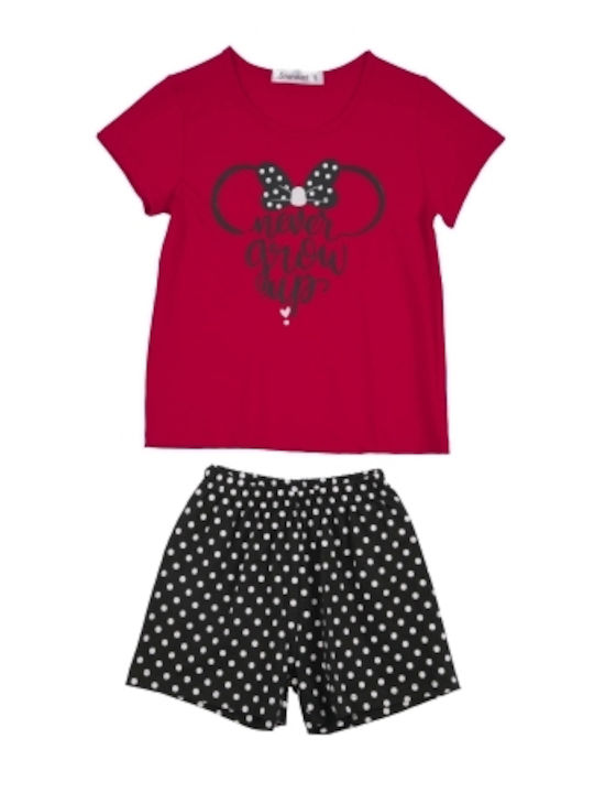 Stardust Kids Pyjamas Summer Red Black