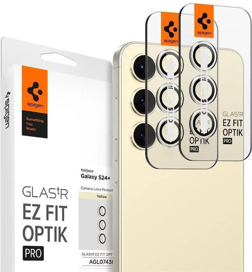Spigen Optik Pro EZ Fit Προστασία Κάμερας Tempered Glass Κίτρινο για το Galaxy S24+