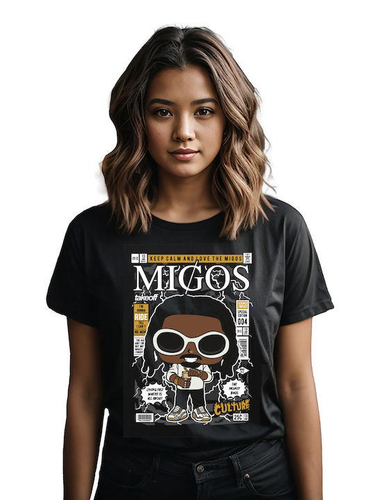 Pop Culture Migos Takeoff T-shirt Black