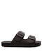 Manebi Damen Flache Sandalen in Schwarz Farbe