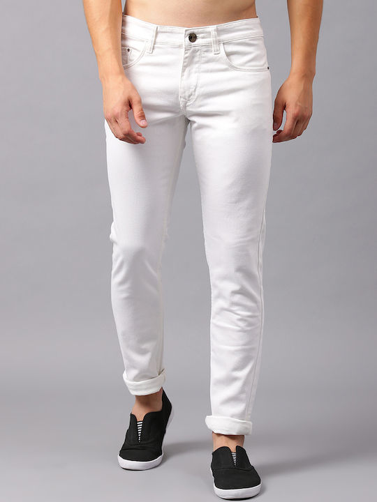 Seaham Men's Jeans Pants with Slim Fit White