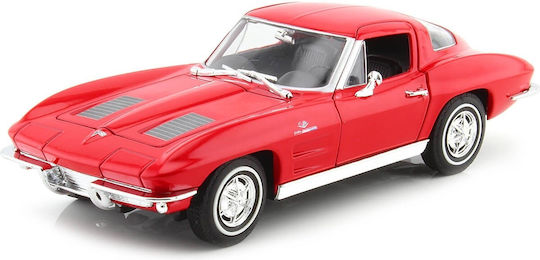 Welly Chevrolet 1963 Modeling Figure Car Red in Scale 1:24