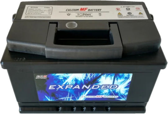 Expanded Baterie Auto cu Capacitate 72Ah