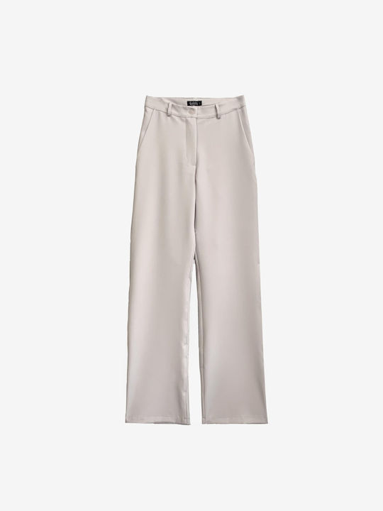 Garantie Women's Fabric Trousers Off White