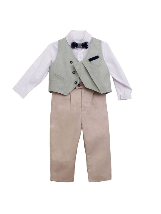 Nst Nastasia Costum De Botez Cu Vestă Pentru Bă...