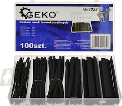 Geko Heat-Shrink Tubing Black 100pcs G02822