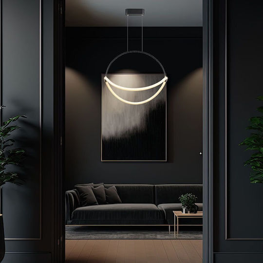 V-TAC Pendant Light Black 50x16x170cm