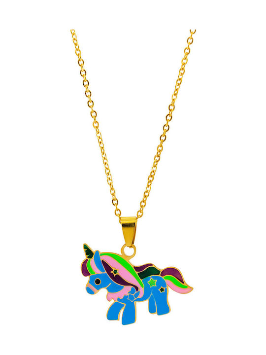 Piercing.gr Kinderhalskette Einhorn mit Kette CHK0014