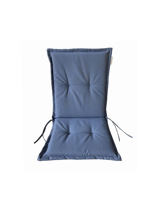 Ravenna Garden Chair Cushion with Back Blue 48x100cm.