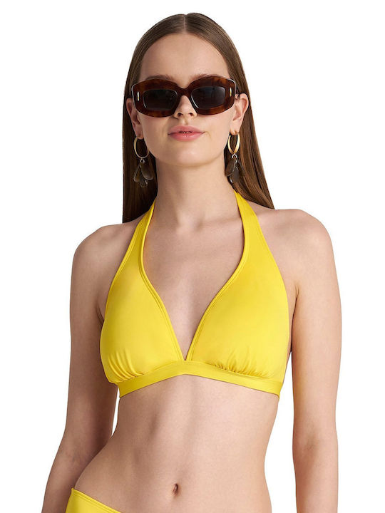 Blu4u Padded Triangle Bikini Top Yellow