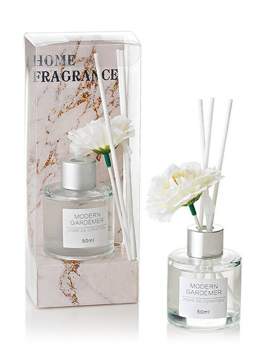 Silver Perfumed Lavender Village Perfume 50ml Flower & Sticks Pvc Box 7x5x19cm