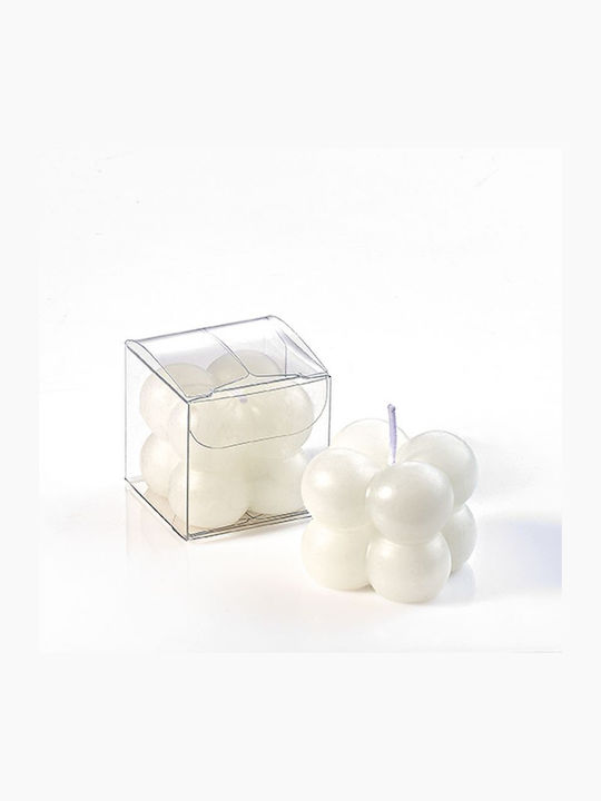 Perfumed Candle White Bubble Pvc Box 3.5x3.5cm