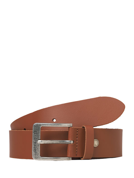 Jack & Jones Ανδρική Ζώνη Δερμάτινη Cognac