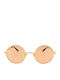 Kreuzbergkinder Unisex Sunglasses with Gold Metal Frame and Beige Lens TAMSIN C1