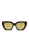 Kreuzbergkinder Women's Sunglasses with Black Plastic Frame and Yellow Lens CASINO C1
