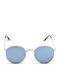 Contacta Unisex Ochelari de soare cu Argintiu Cadru și Albastru Polarized Lentilă