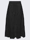 High-waisted Midi Skirt Black