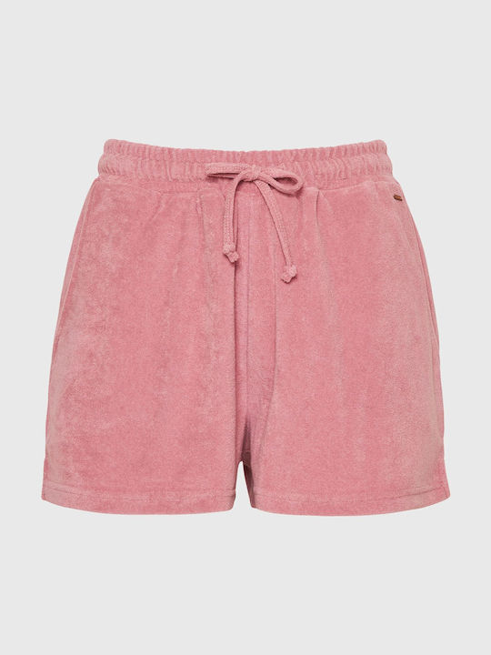 Funky Buddha Women's Terry Sporty Shorts Pink
