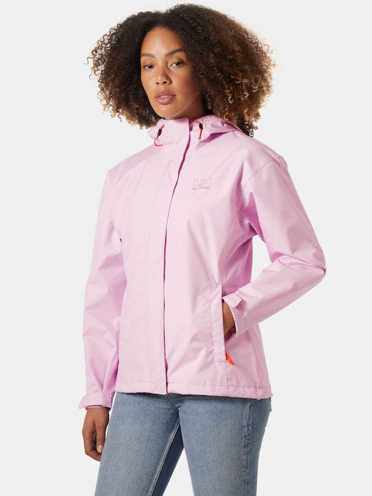 Helly Hansen Κοντό Γυναικείο Μπουφάν για Χειμώνα Pink