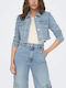Only Women's Long Jean Jacket for Spring or Autumn Blue