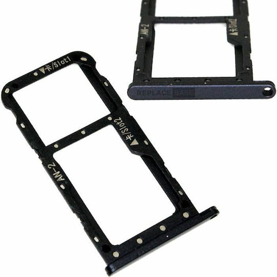 Υποδοχή Κάρτας Sim Μαύρο για Huawei P20 Lite