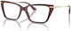 Jimmy Choo Damen Acetat Schmetterling Burgundis...