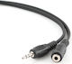 3.5mm Jack Cable Male to Female Black 1.8m
