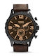 Fossil Men's Watch 50mm Chronograph Battery with Brown Leather Strap