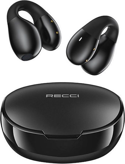 Recci Dynamic In-ear Bluetooth Handsfree Ακουστικά με Θήκη Φόρτισης Μαύρα