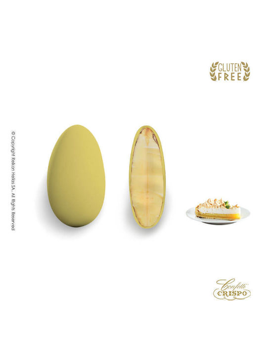 Κουφέτα Crispo Αμυγδάλου Sweet Glamour Λεμόνι Κίτρινο 0,4kg ≈150τμχ