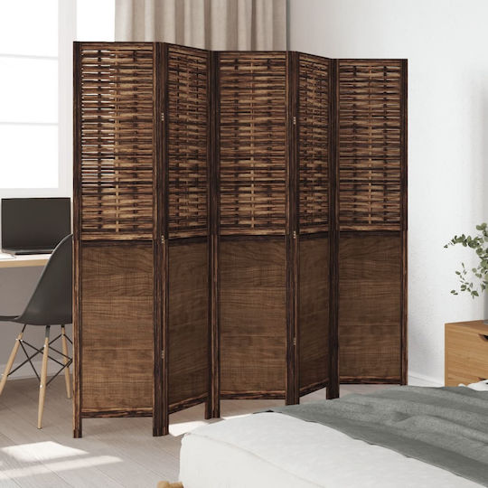 vidaXL Dekorativer Raumteiler Hölzernes mit 5 Paneelen 175x180cm