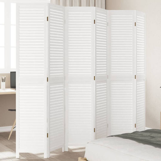 vidaXL Decorativ Paravan Lemn cu 6 Panouri 210x200cm